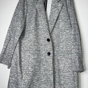 Women's Gray Speckled Blazer Coat